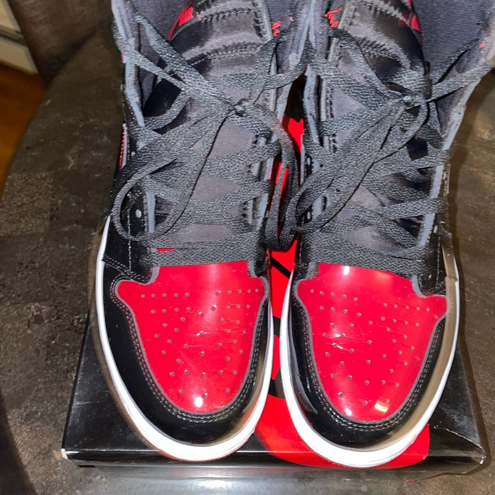Nike Air Stylish Black and Red High-Top Sneakers